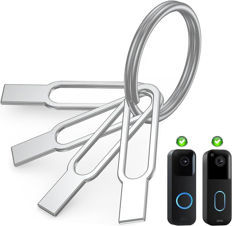 Aiteid 4 Pack Blink Doorbell Key Replacement Tool,Blink Doorbell Opening Tool,Blink Doorbell Pin Tool,Compatible With Blink Video Doorbell/newest model,Release Tool Removal Pin Security Key Tool - Image 1